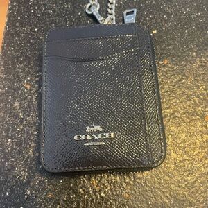 Coach Black Textured ID Holder